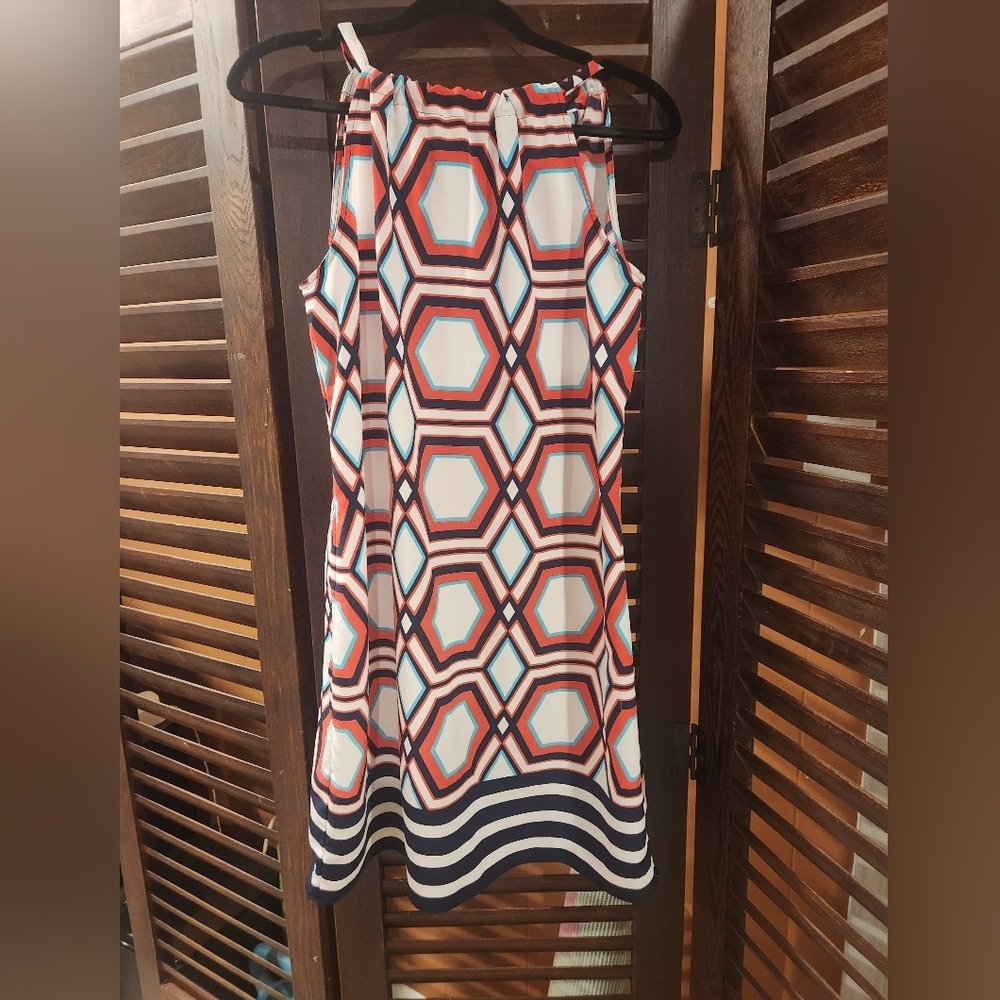 Crown & Ivy Hexagon Print Midi Dress